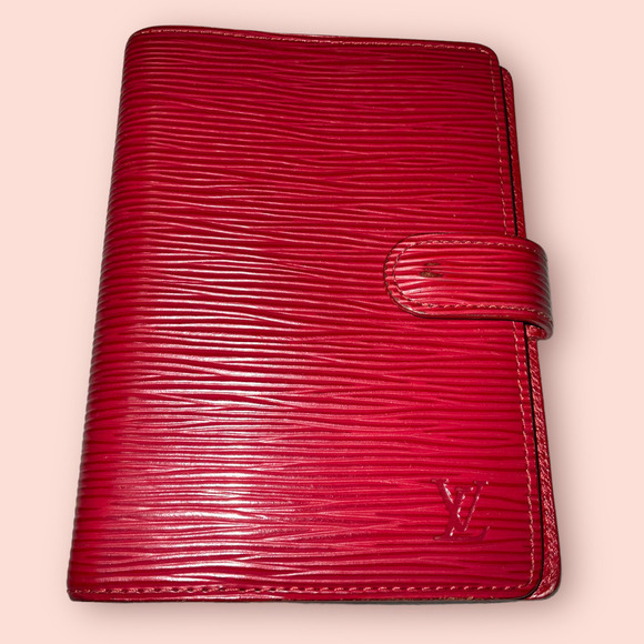 Louis Vuitton Wallet Cover Agenda Red Leather Vintage - Picture 3 of 8